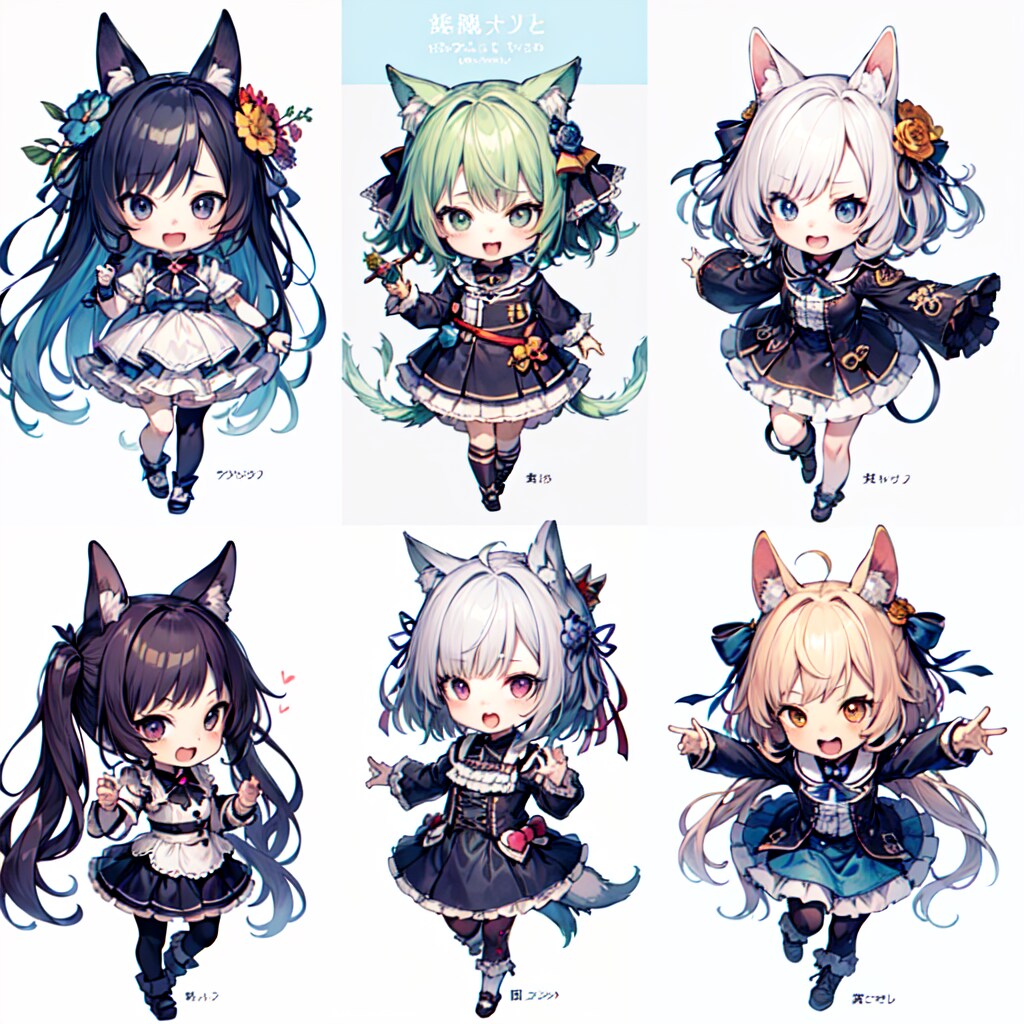 キャラクターデザイン（分割表示）