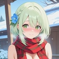 緑髪ちゃんとマフラー 3枚目