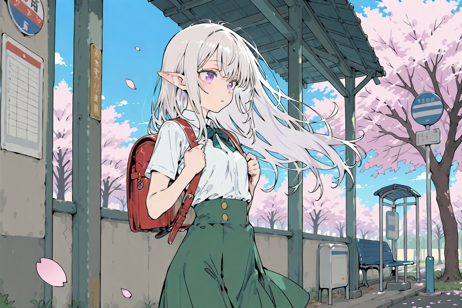 初めてのバス通学 | の人気AIイラスト・グラビア