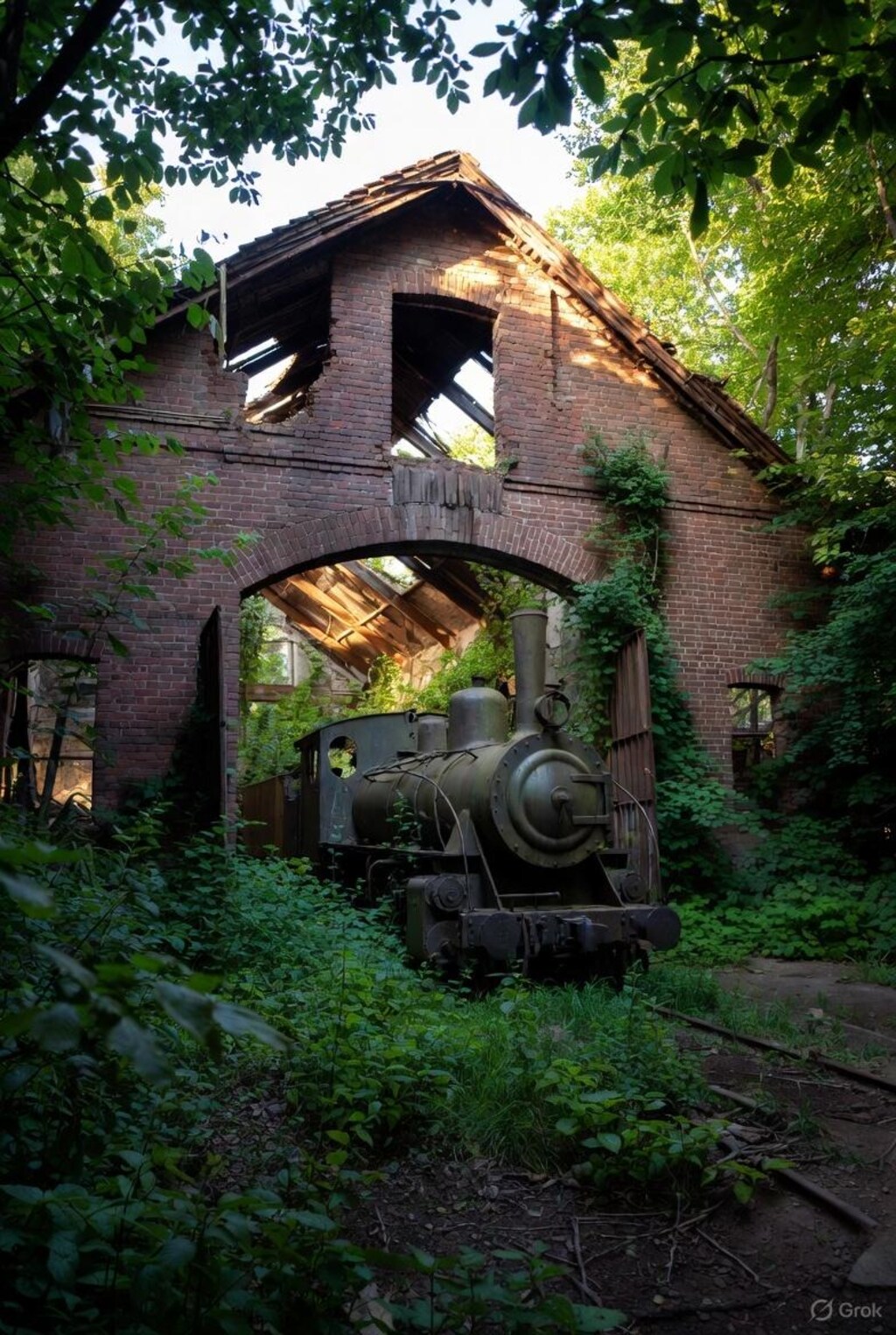 機関車と整備場