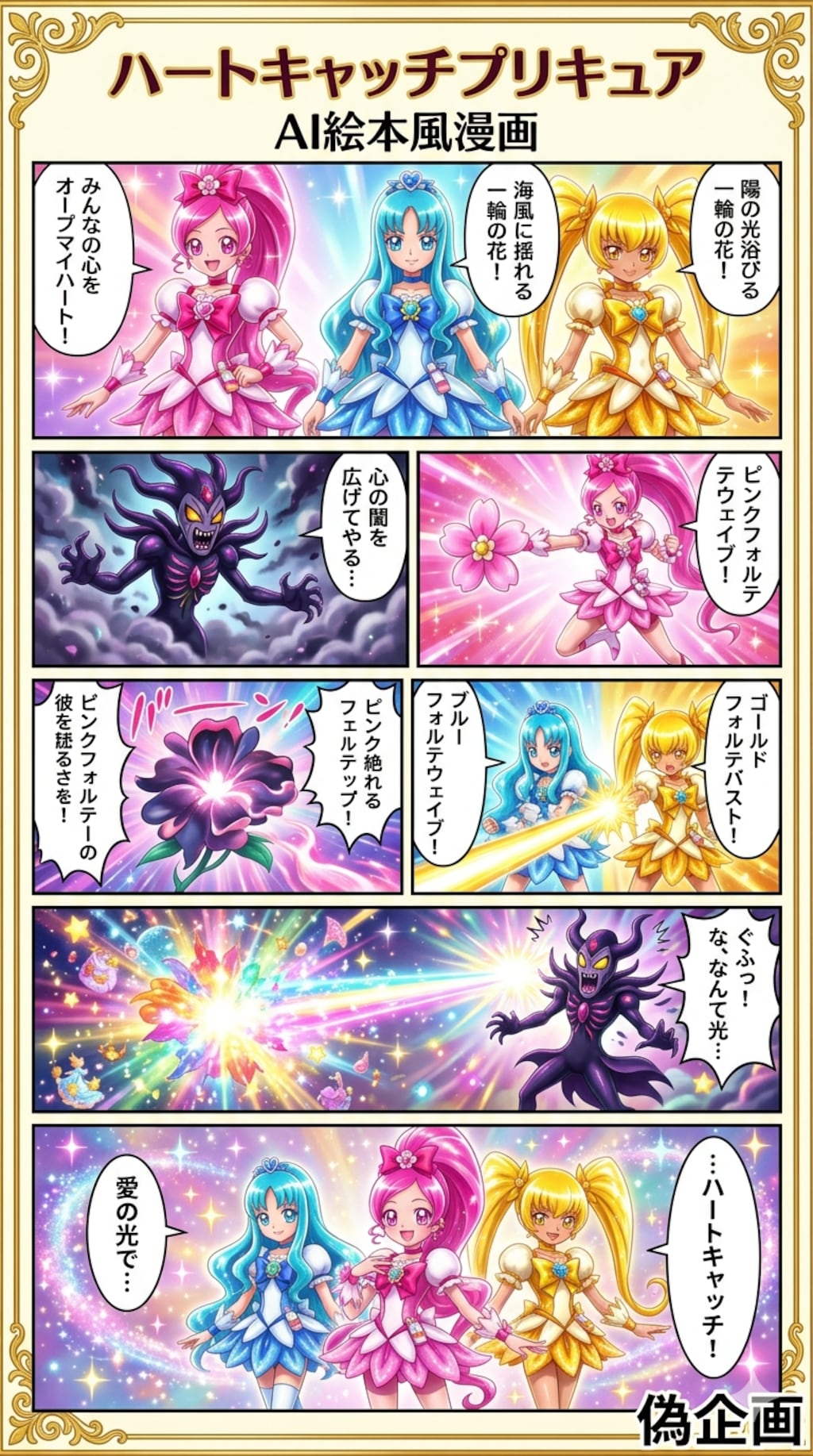 ハートキャッチプリキュア　AI絵本風漫画