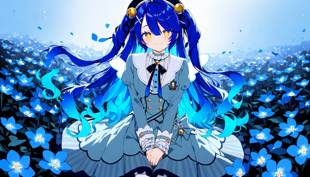 青 - 天宮こころ / にじさんじ