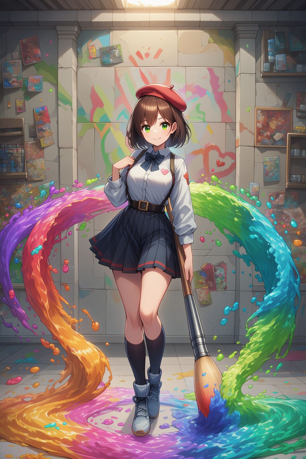 私はパレットスター！この魔法の絵筆の力を使って戦ってるの！あなたは絵描くの好き？それも見る方が好き？