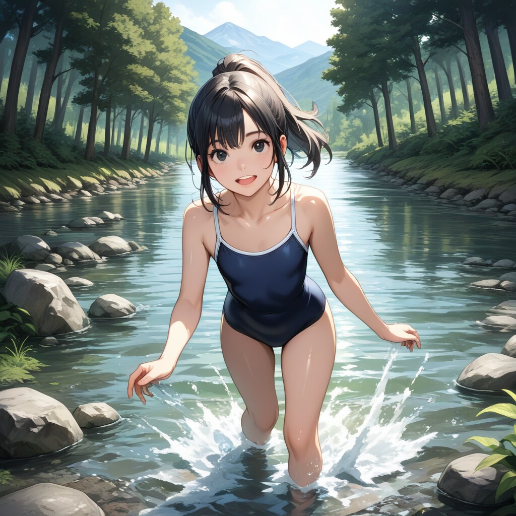 川遊び