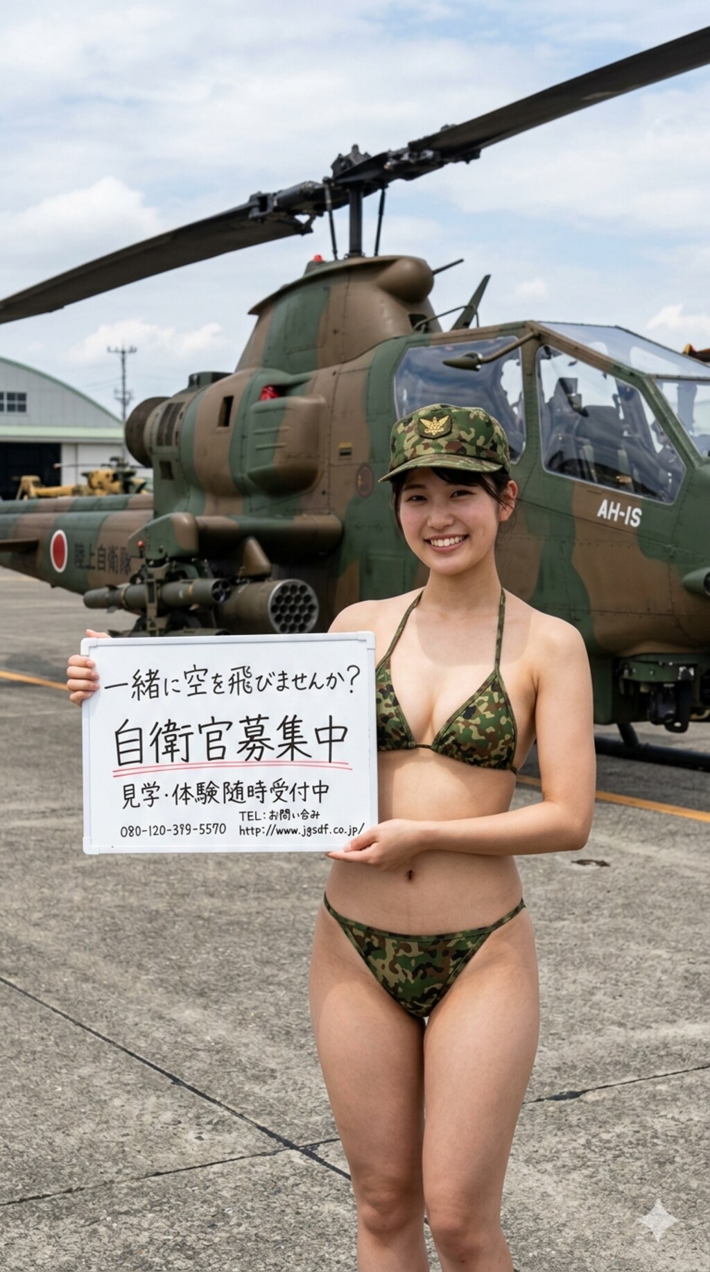 ２４日の女性陸上自衛官