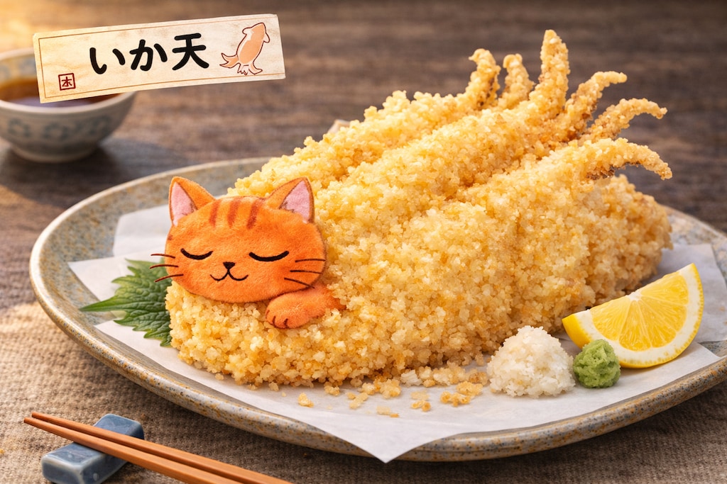 猫の天ぷら盛り合わせ