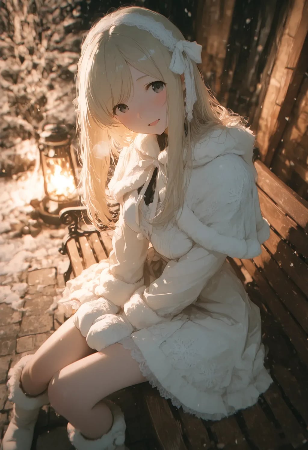 粉雪を溶かす温かな笑顔