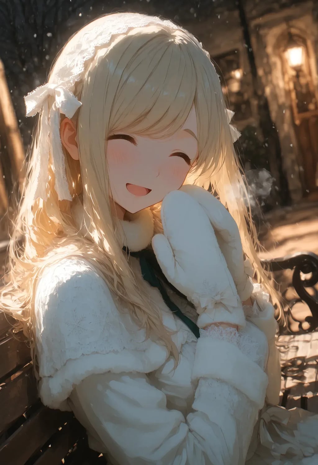 粉雪を溶かす温かな笑顔