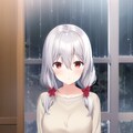 雨とおさげの子 5枚目