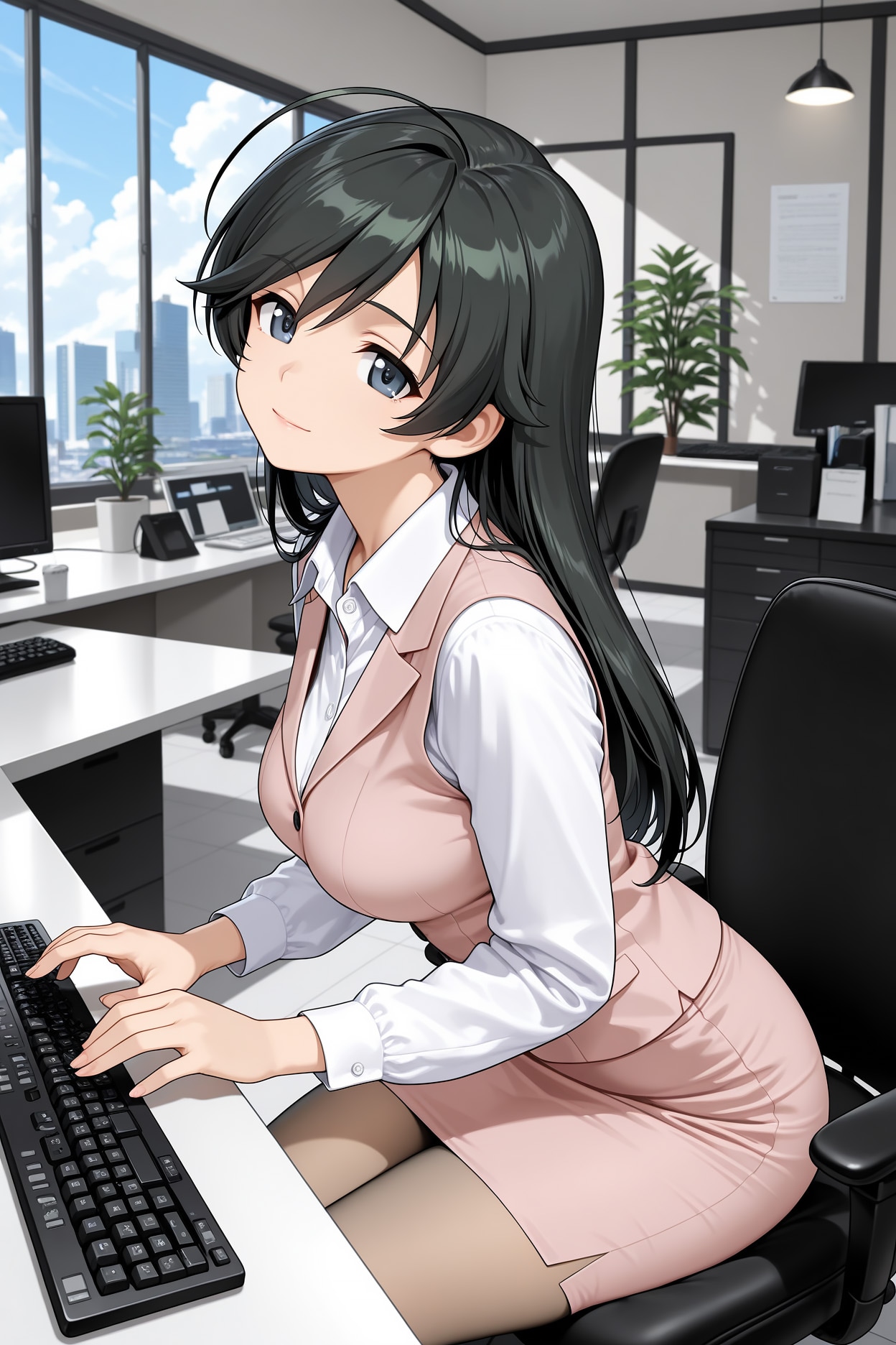 笑顔の彼女が