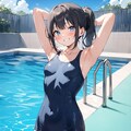 旧スクール水着少女 4枚目