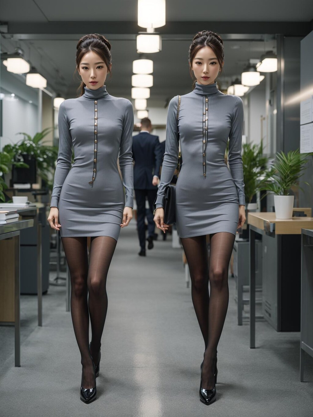 halterneck bodycon office ladies♫ 2