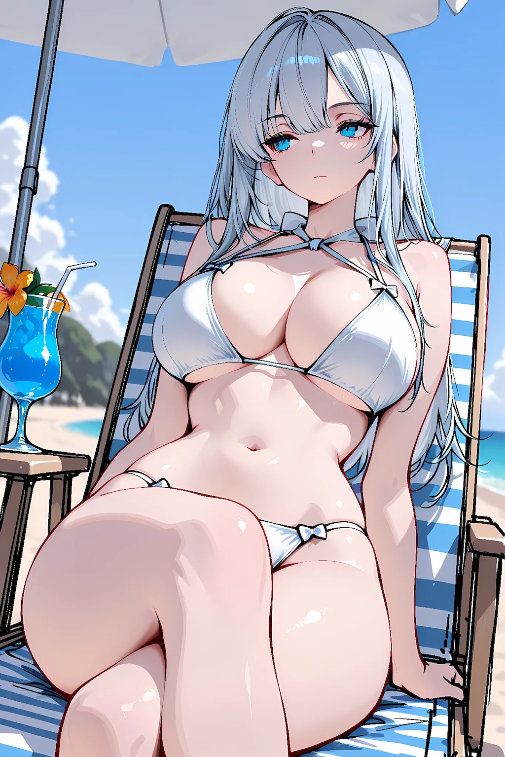 ビーチサイドにて