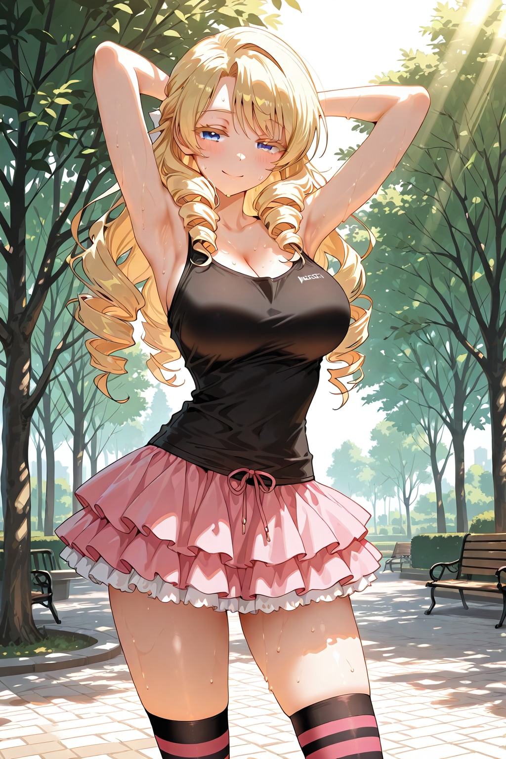 公園で私服編