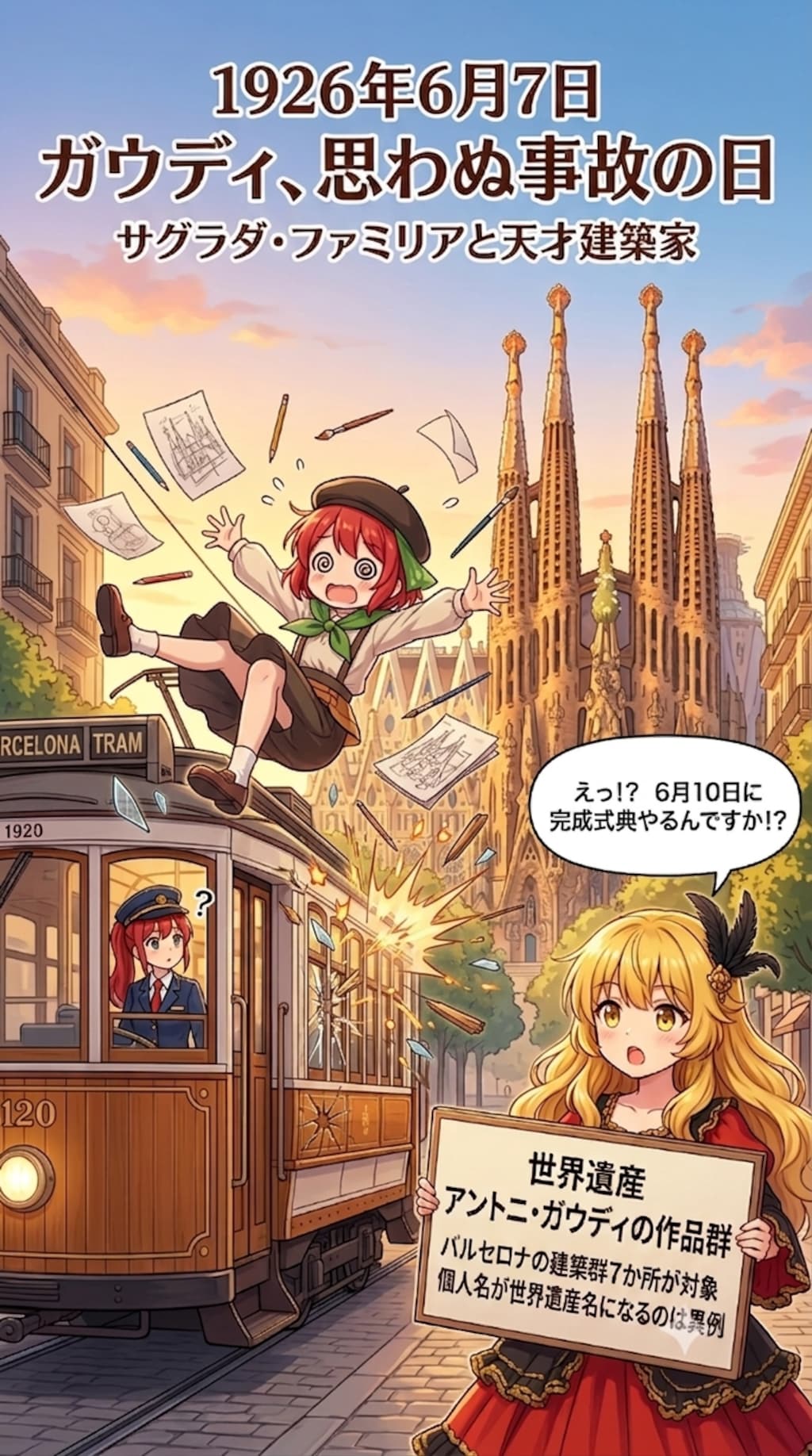 6月7日はガウディが路面電車に轢かれた日