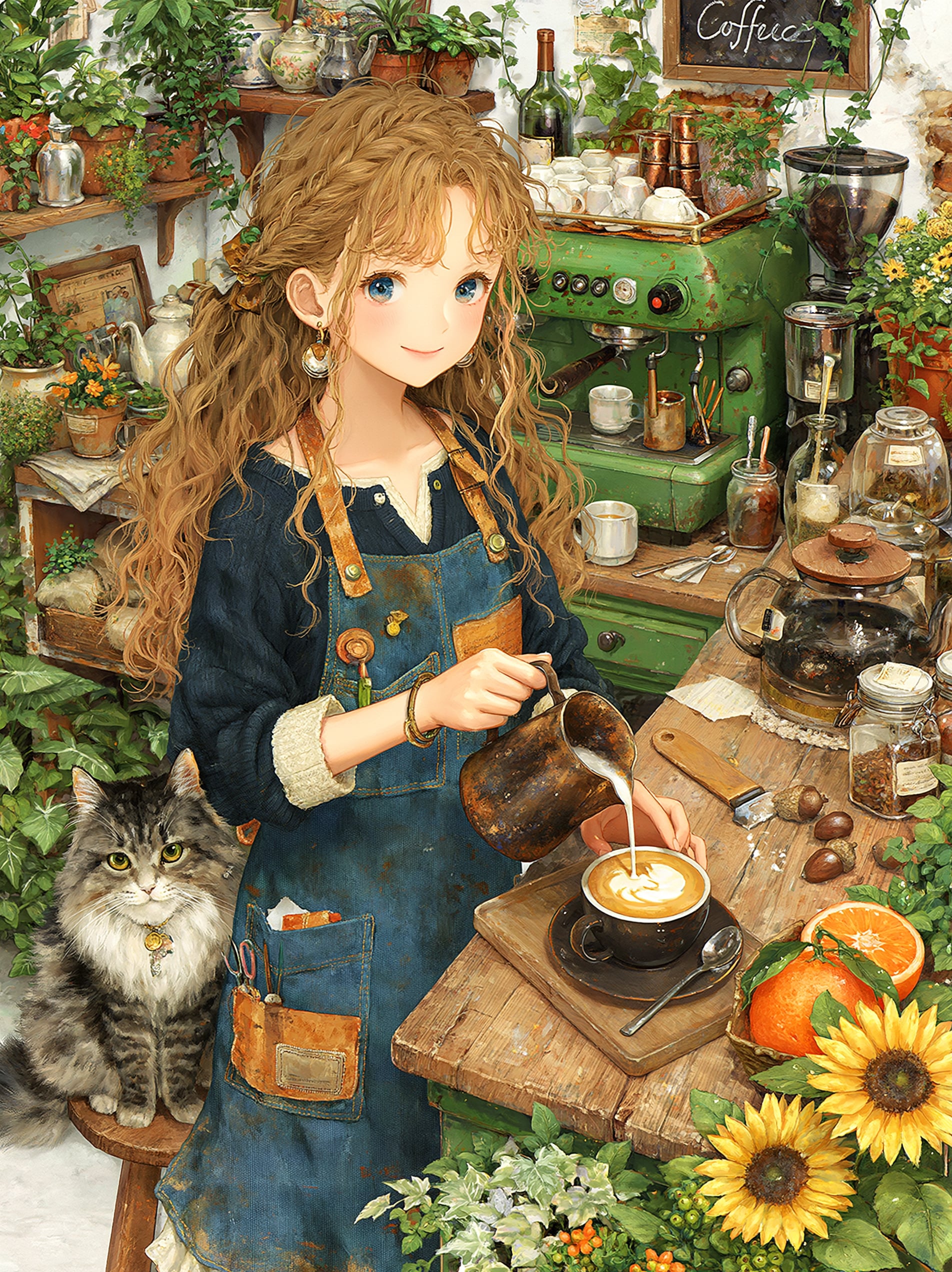 なみなみ珈琲をどうぞ | の人気AIイラスト・グラビア