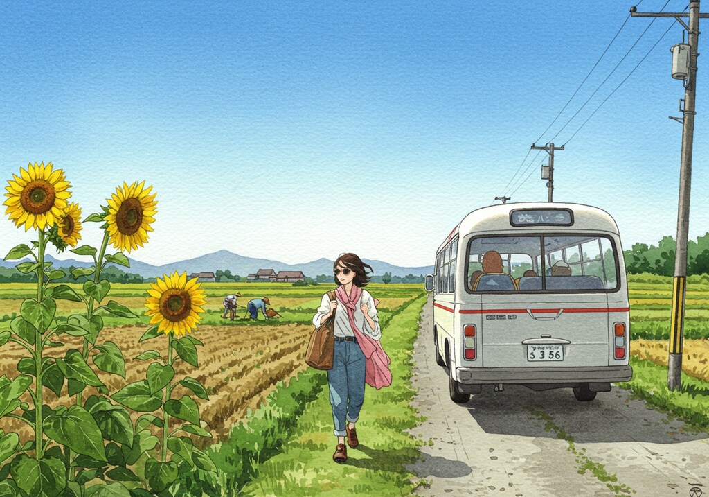 ヒマワリのある風景36・帰郷