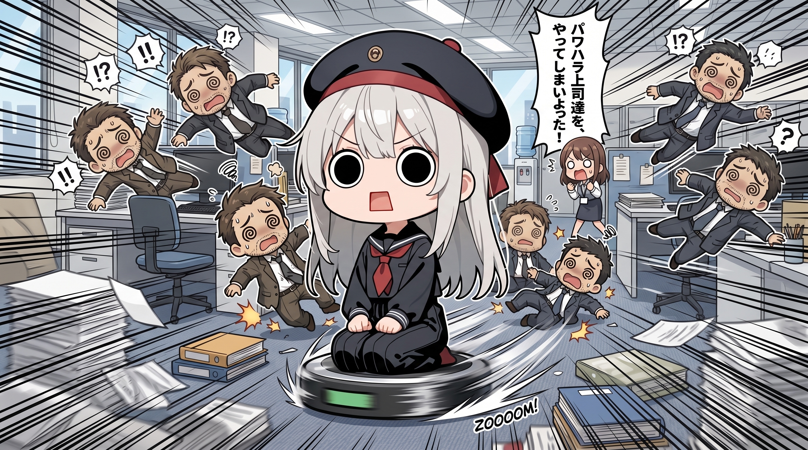 パワハラ上司達を清掃してしまいよったえらいこっちゃ嬢 | の人気AIイラスト・グラビア