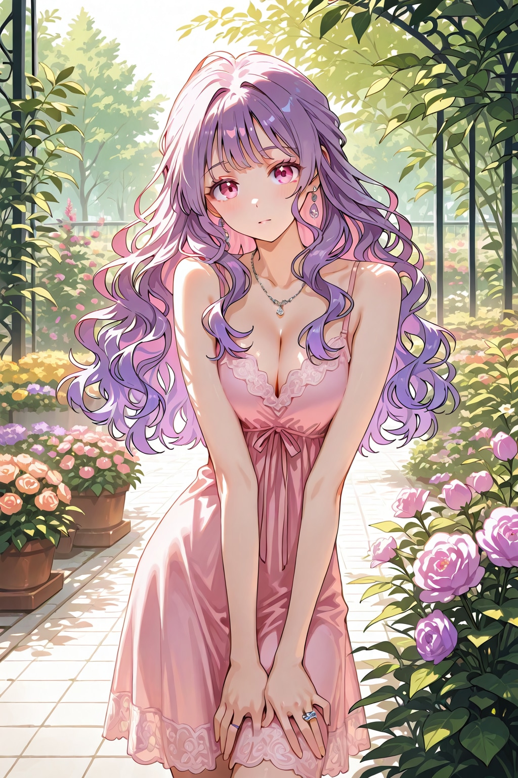 庭の少女