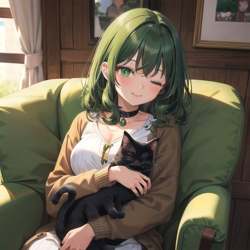 芽生ちゃん021「癒されるぅ💚」