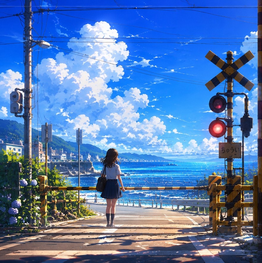 踏み切り | の人気AIイラスト・グラビア