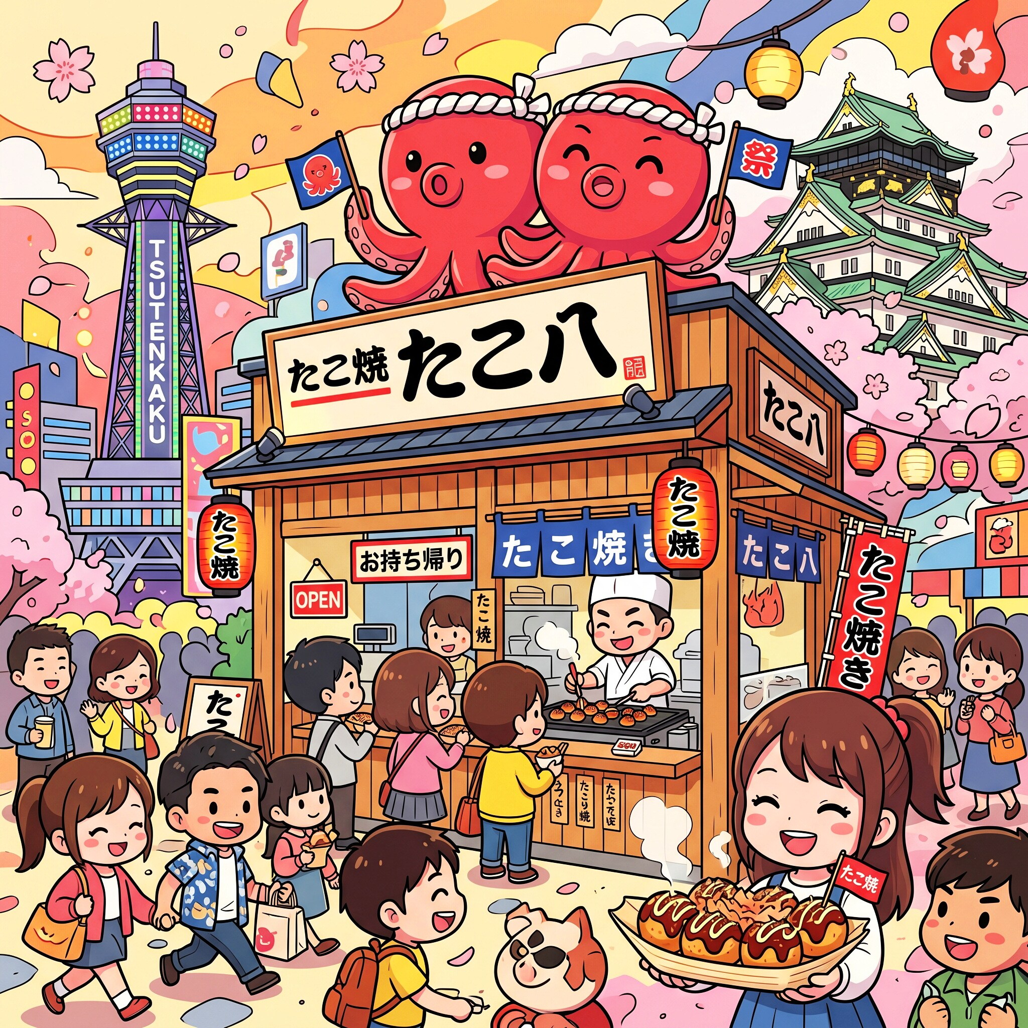 大阪名物たこ焼き | の人気AIイラスト・グラビア