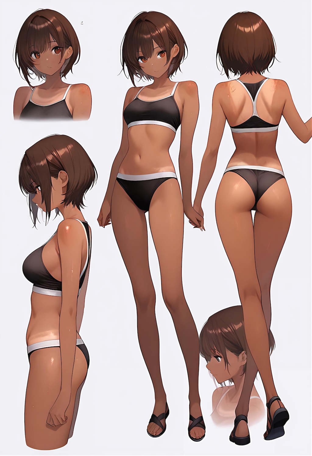 褐色の子