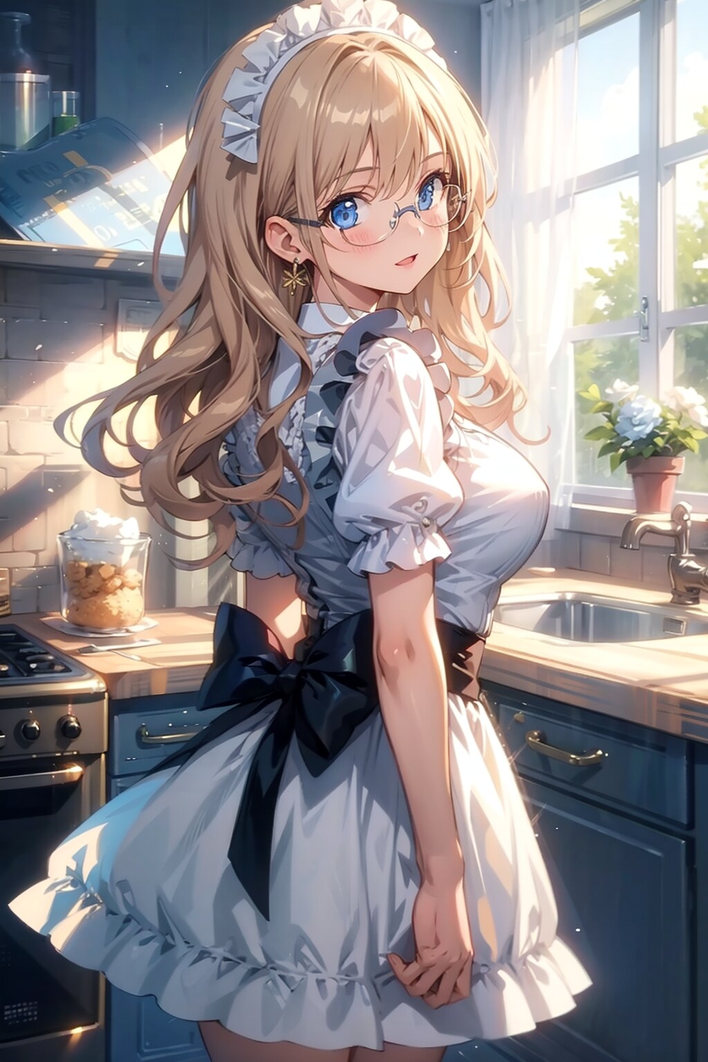 メガネ美少女メイド
