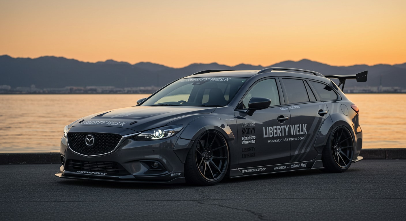 リバティーウォークアテンザワゴンのドリ車 | の人気AIイラスト・グラビア