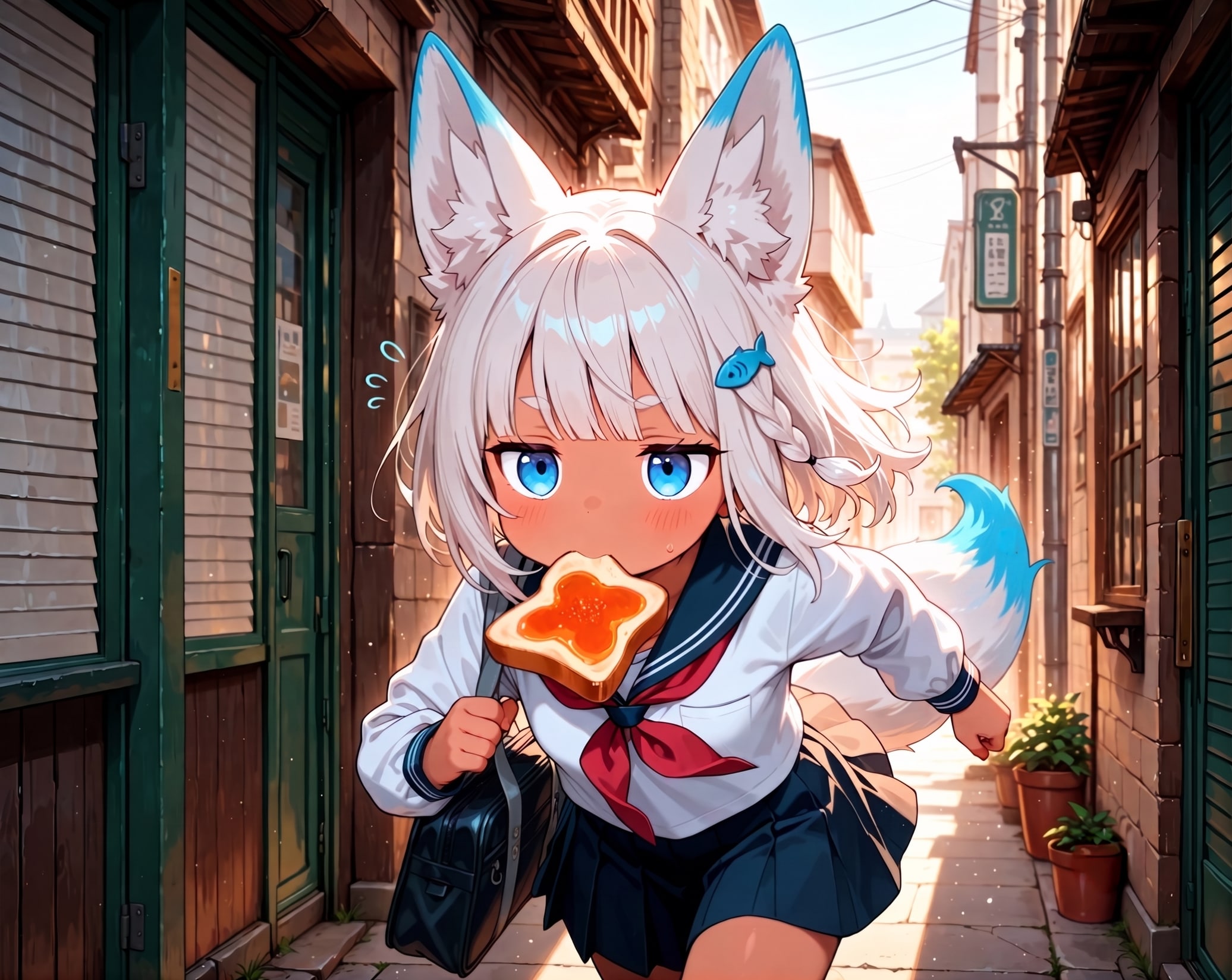 トーストランニング白狐ちゃん