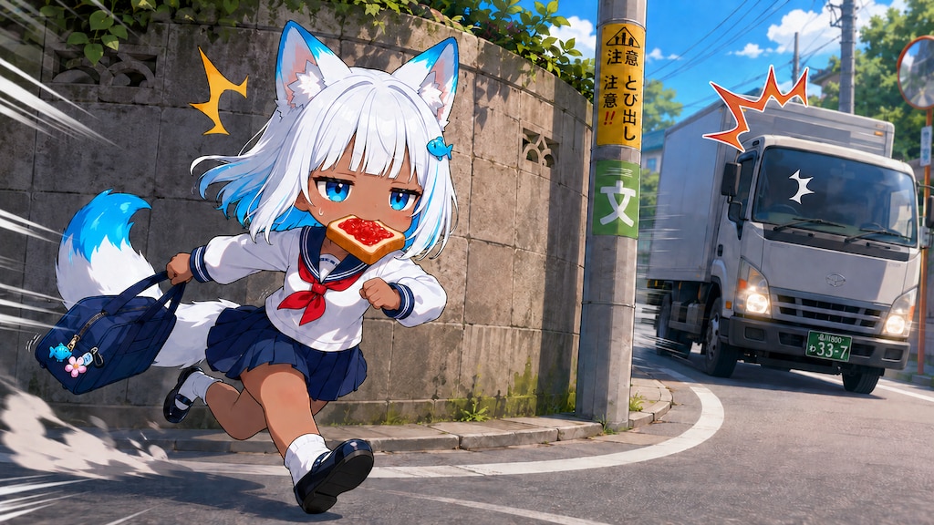 トーストランニング白狐ちゃん
