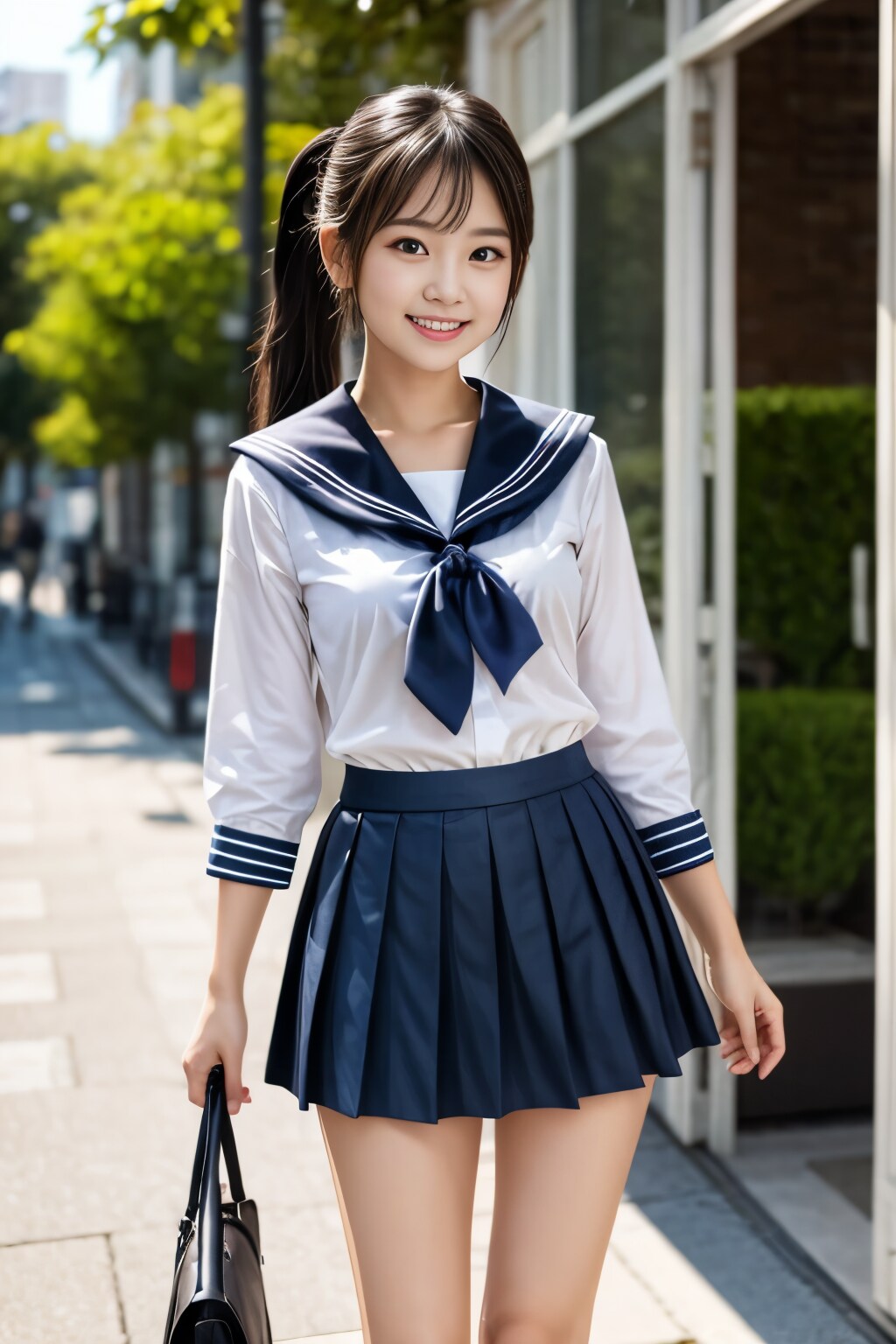 ボニーテールとセーラー服