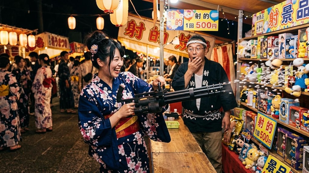 射的で景品 Get！