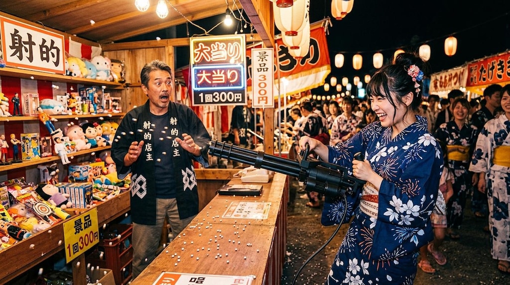 射的で景品 Get！