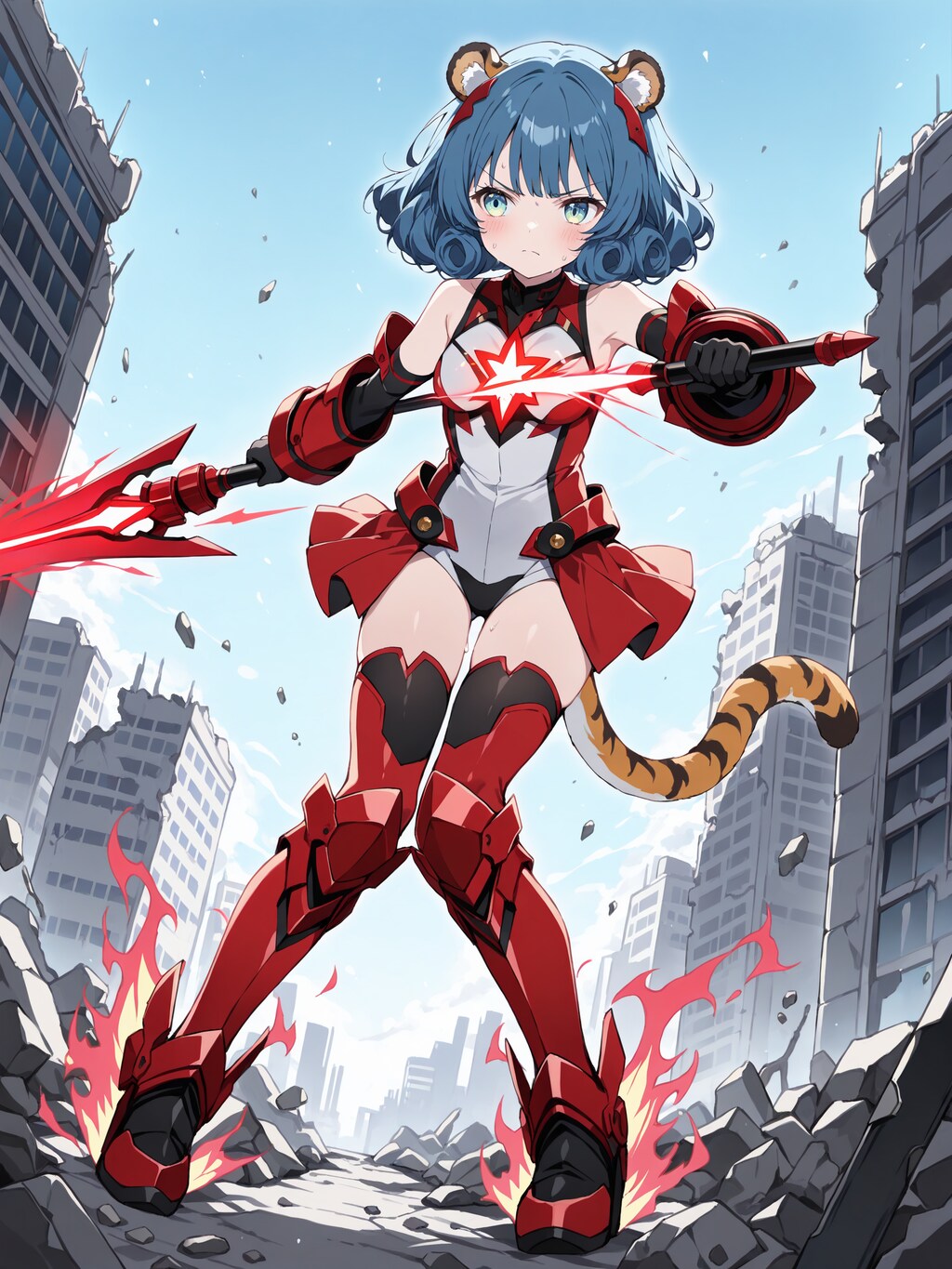 魔法少女系ケモミミパワードスーツ（レッド）