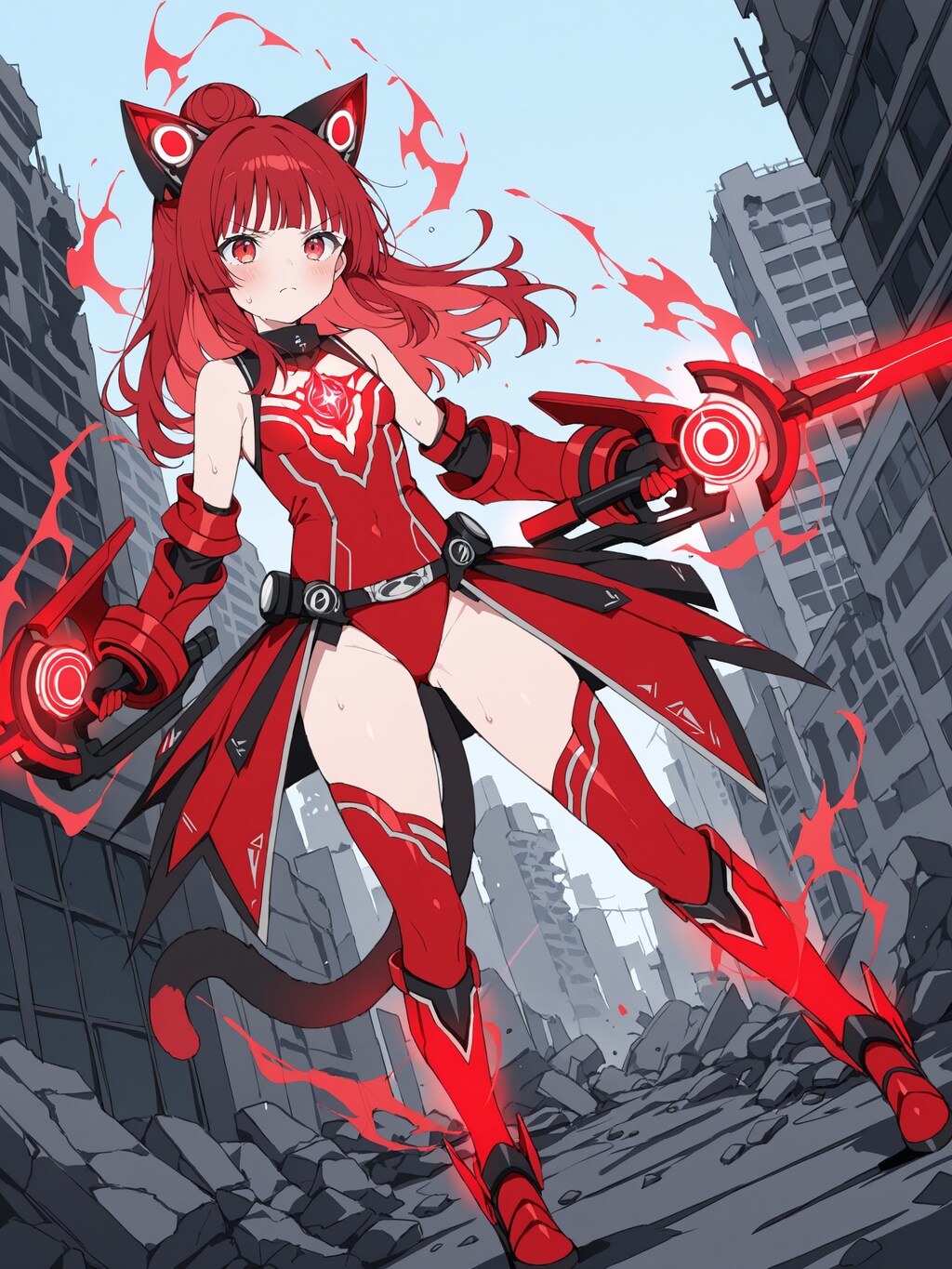 魔法少女系ケモミミパワードスーツ（レッド）
