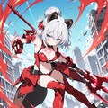 魔法少女系ケモミミパワードスーツ（レッド） 4枚目