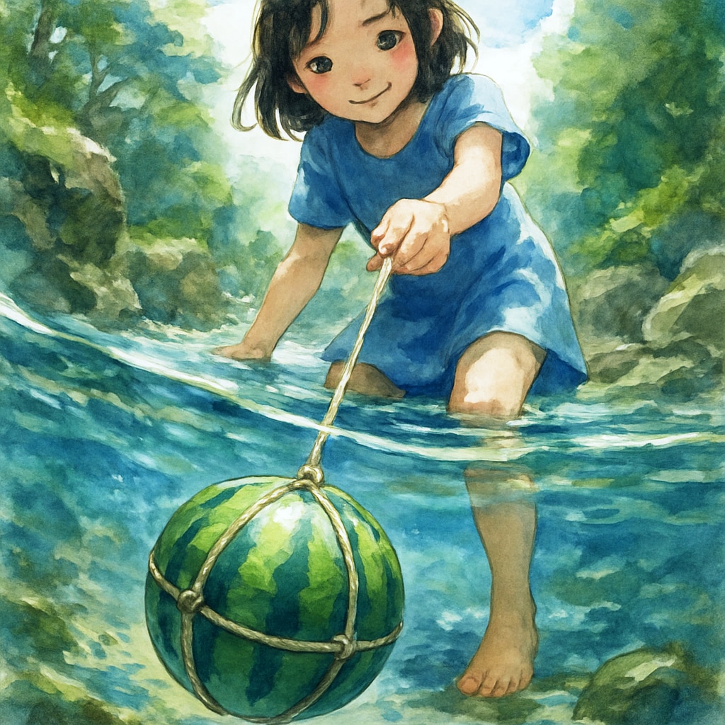 スイカを冷やす