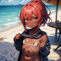 褐色剛毛筋肉貧乳デカ乳輪陥没乳首ちゃん（赤） 8枚目