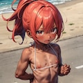 褐色剛毛筋肉貧乳デカ乳輪陥没乳首ちゃん（赤） 10枚目