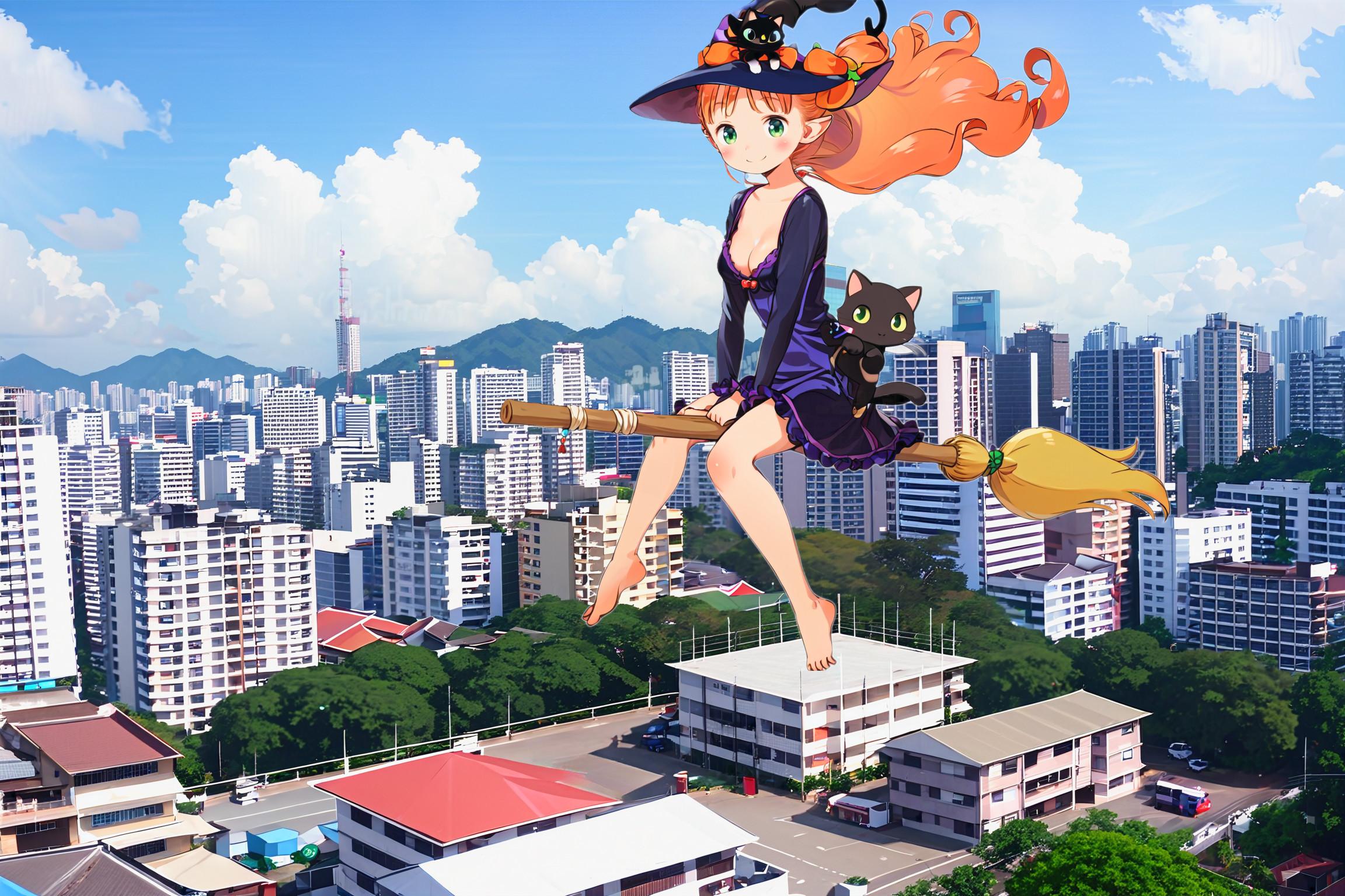 空飛ぶ魔女
