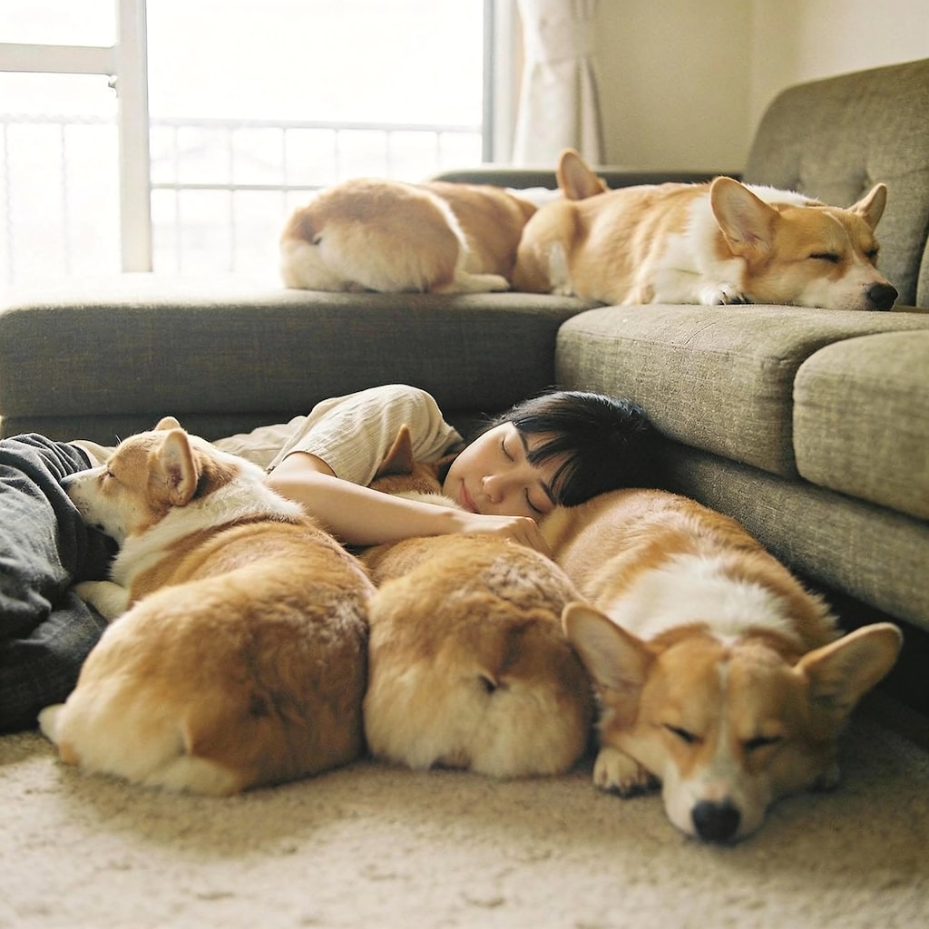 Comparing Cute Corgi Butts