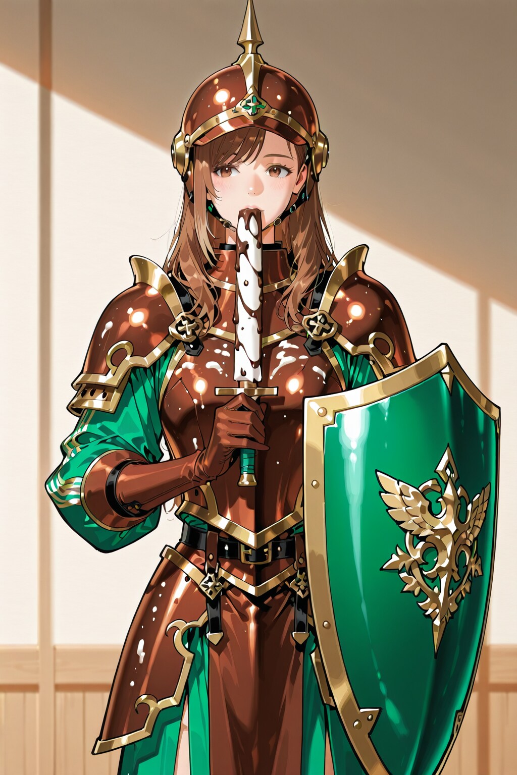 全身チョコレート装備の聖騎士さん | の人気AIイラスト・グラビア