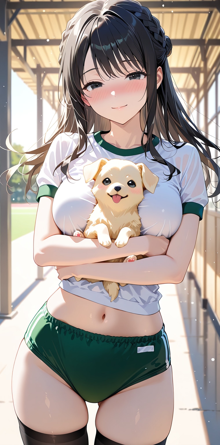 大好きなお姉さんと♡　ツーショットでご機嫌な仔犬ちゃん