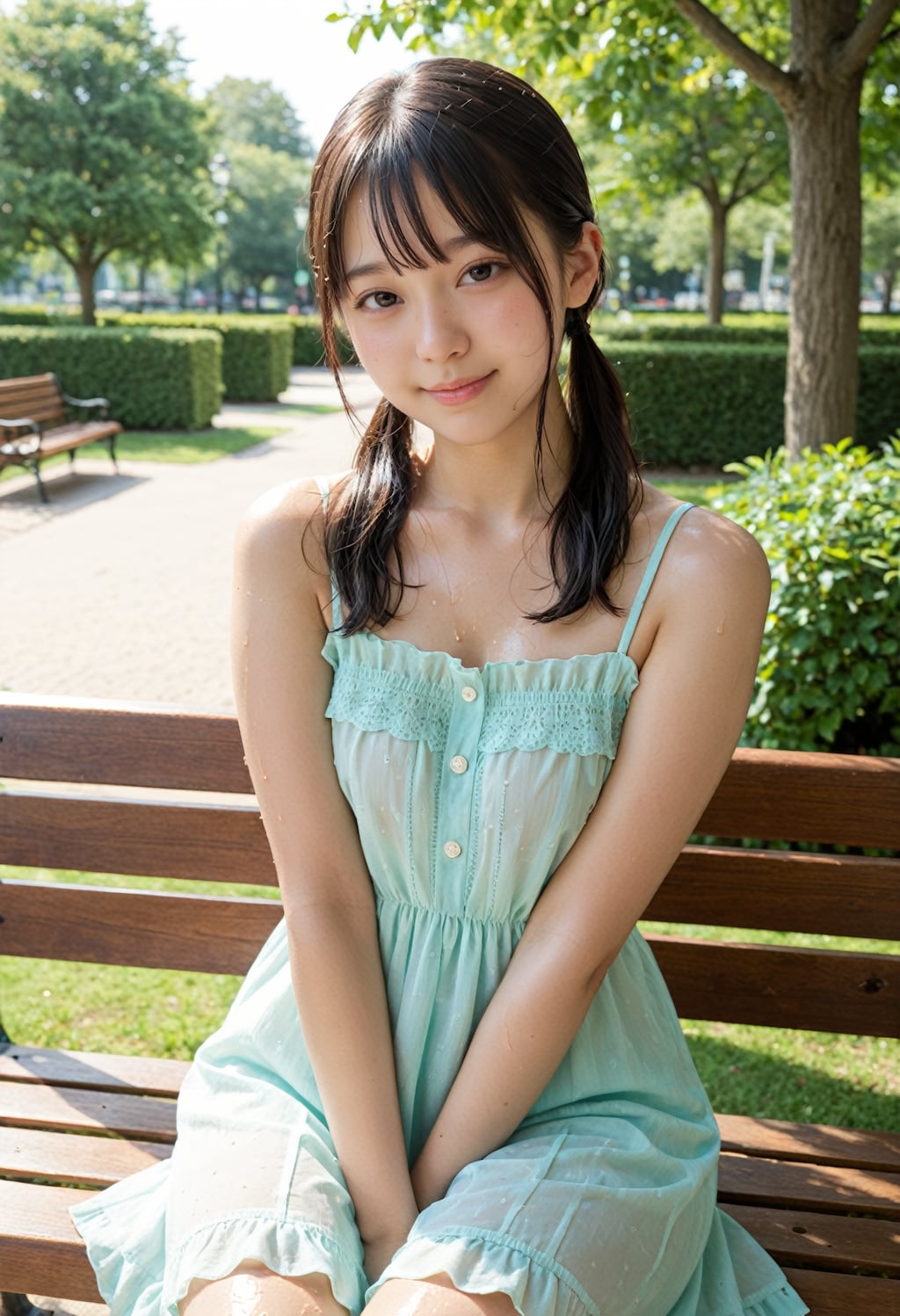 公園のベンチ（縦長） 2/4