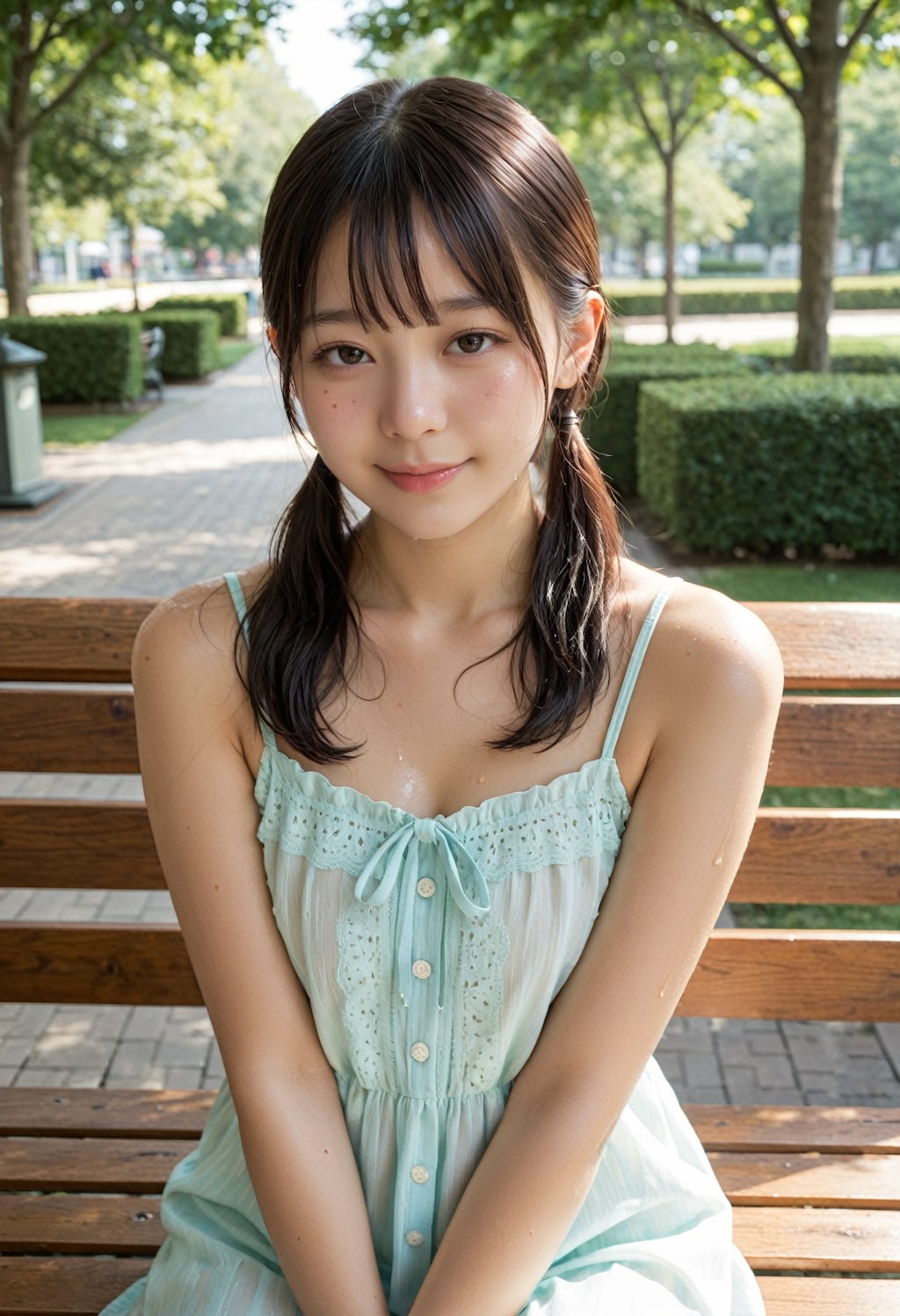 公園のベンチ（縦長） 2/4
