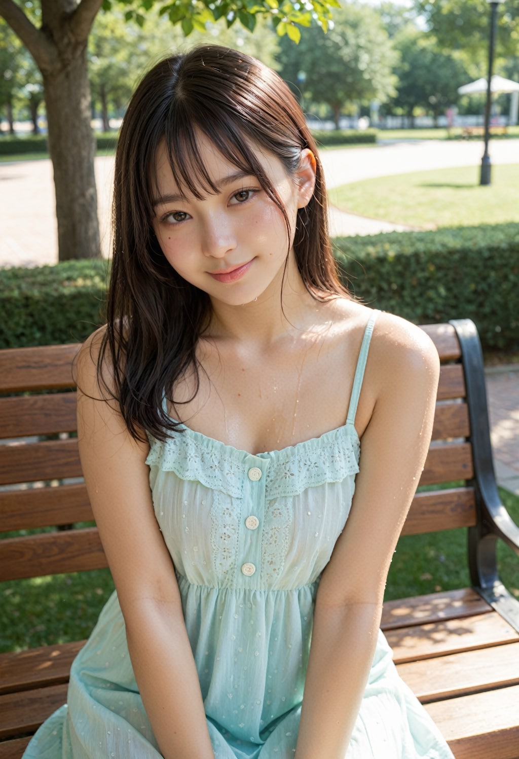 公園のベンチ（縦長） 2/4