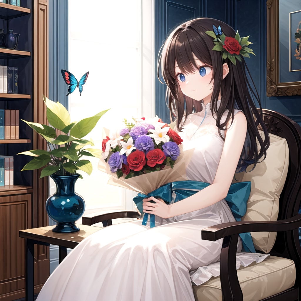 上流階級の娘は花束の処理に困る。