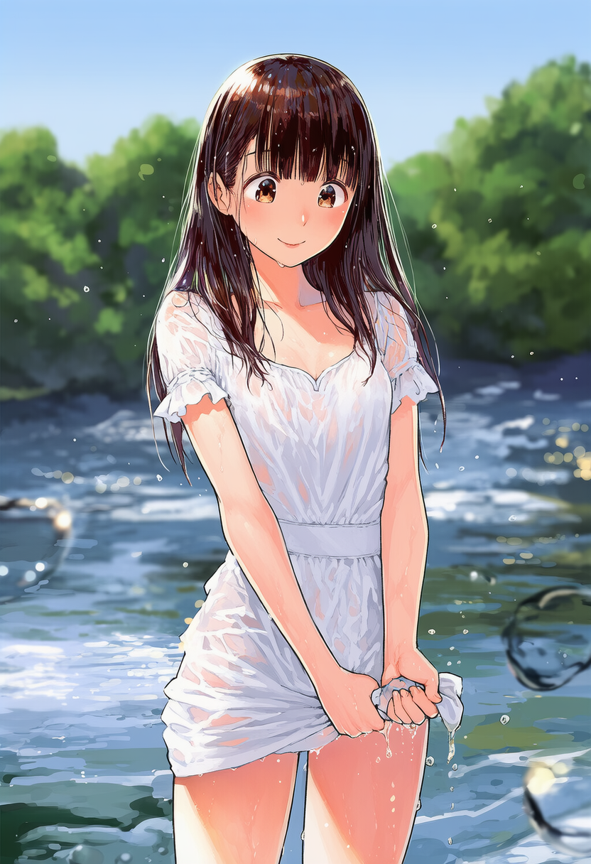 裾を絞る