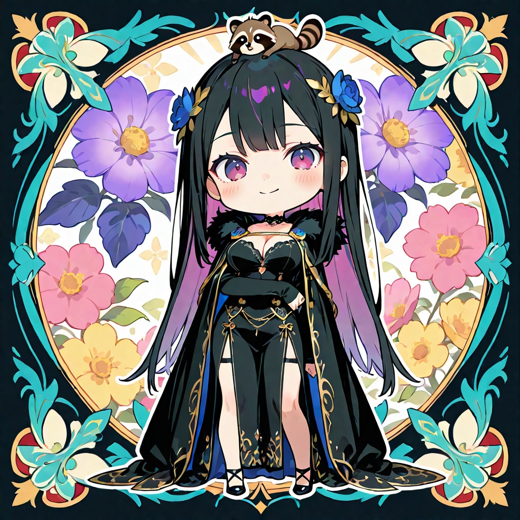 アライグマさんとちび黒姫様 | の人気AIイラスト・グラビア